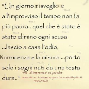 all'improvviso